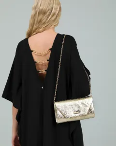 Women's envelope bag Doca 22095 gold 